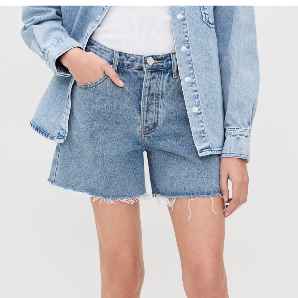 Parke vintage wash long baggy shorts